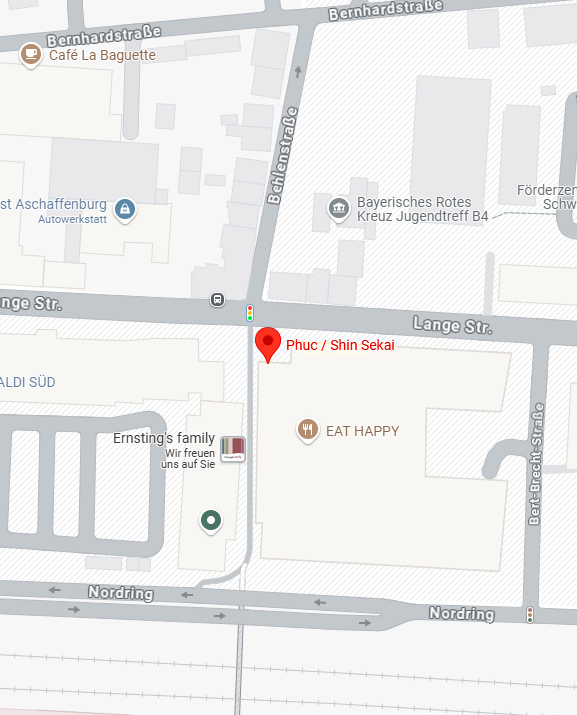 Shin Sekai Aschaffenburg - Google Maps Karte Anfahrt