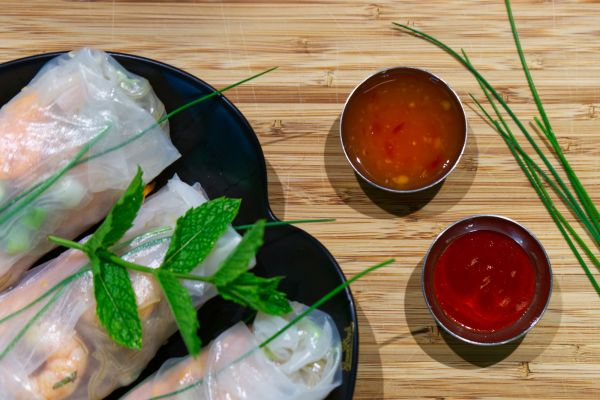 Sommerrollen im Shin Sekai Asiatisches Vietnamesisches Sushi Restaurant Aschaffenburg