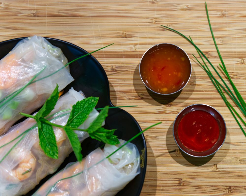 Sommerrollen im Shin Sekai Asiatisches Vietnamesisches Sushi Restaurant Aschaffenburg