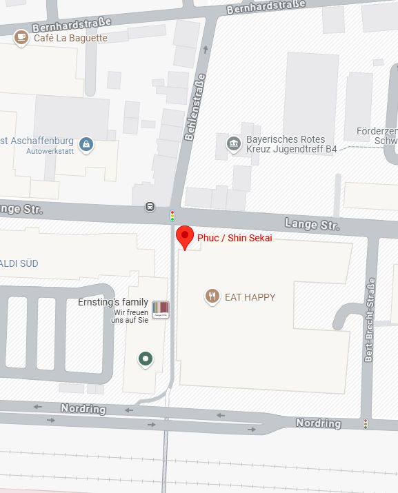 Shin Sekai Aschaffenburg - Google Maps Karte Anfahrt